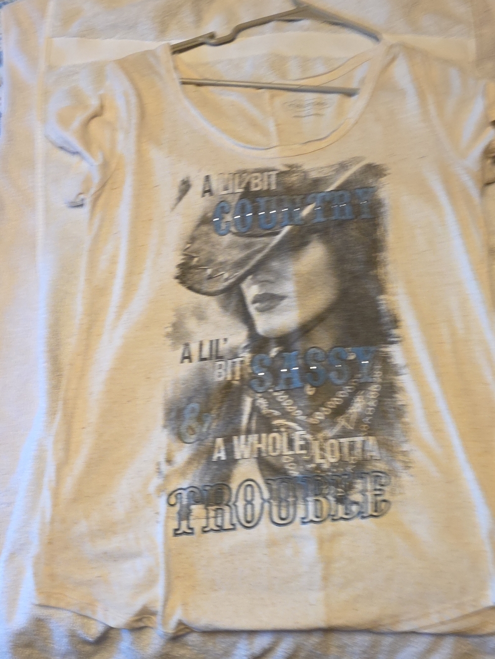 Maurices Cream Graphic Tee with Subtle Print